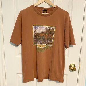 Vintage Algonquin Outfitters Faded Brown Graphic Tee
